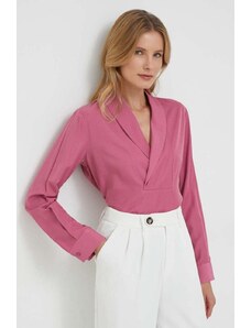 Sisley bluza femei, culoarea roz, neted