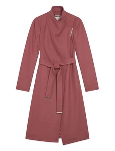 TED BAKER Palton Rose Mid Length Wool Wrap Coat 249306 dusky-pink