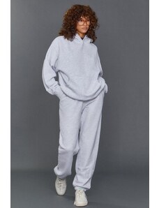 Madmext Mad Girls Gray Hooded Women's Tracksuit Set