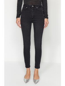 Trendyol Black Pocket Detailed High Waist Skinny Jeans