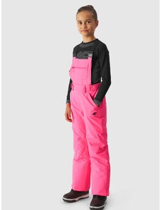 4F Pantaloni de schi cu bretele membrana 10000 pentru fete - fucsia - 122