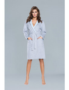Italian Fashion Comfortable bathrobe with long sleeves - blue