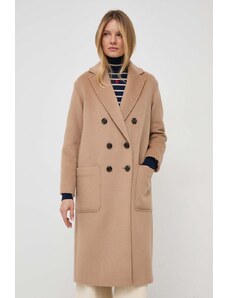 MAX&Co. palton din lana culoarea maro, de tranzitie, oversize