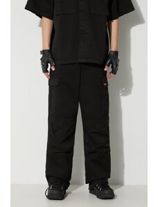 Heron Preston pantaloni de bumbac Vintage Wash Cargo Pants culoarea negru, drept, HMCF012F23FAB0031000