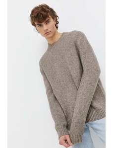 Abercrombie & Fitch pulover barbati, culoarea bej, călduros