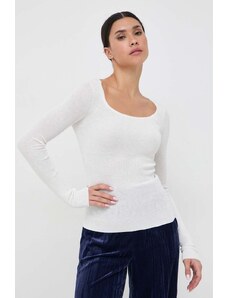 Marella pulover femei, culoarea alb, light