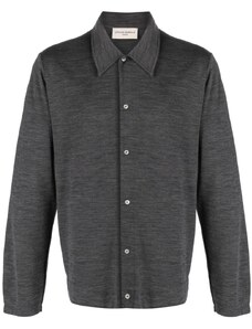 Officine Generale Brent mélange-effect felted shirt - Grey