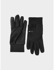 4F Mănuși din tricot Touch Screen unisex - negre - M