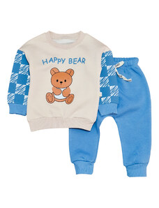 BestMama Compleu gros happy bear albastru