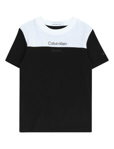 Calvin Klein Jeans Tricou gri închis / negru / alb