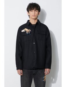 Undercover geacă cu aspect de cămașă Shirt Blouse culoarea negru, de tranziție, UC2C4404