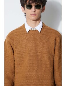 Ader Error pulover de lână Seltic Knit bărbați, culoarea maro, călduros, BMADFWKT0305