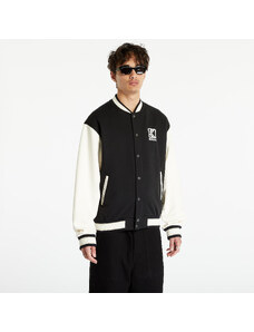Jachetă bomber pentru bărbați Karl Kani Og Fleece College Jacket Black/ Off White