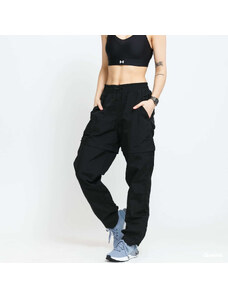 Pantaloni de trening pentru femei Urban Classics Ladies Shiny Crinkle Nylon Zip Pants Black