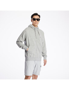 Hanorac pentru bărbați Nike Sportswear Club Full Zip Hoodie Dk Grey Heather/ Matte Silver/ White