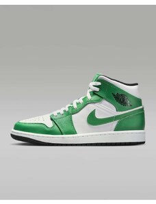 Air Jordan 1 Mid Lucky Green/White