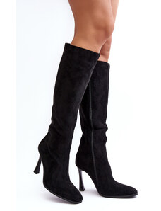 Kesi Women's insulated high-heeled boots - black Isot