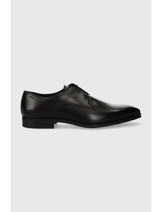 BOSS pantofi de piele Theon barbati, culoarea negru, 50512173
