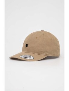 Carhartt WIP șapcă de baseball din bumbac culoarea bej, uni