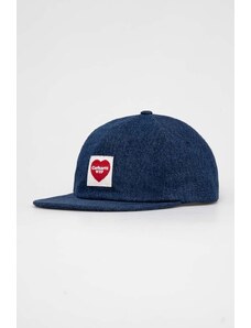 Carhartt WIP șapcă de baseball din denim culoarea bleumarin, cu imprimeu