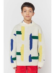 Bobo Choses pulover pentru copii din amestec de lana culoarea bej