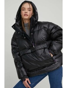 adidas Originals geacă de puf femei, culoarea negru, de iarnă, oversize IR7115