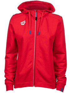 Arena women team hooded jacket panel red l