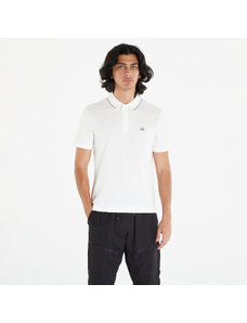 Tricou pentru bărbați C.P. Company Stretch Piquet Slim Polo Shirt White