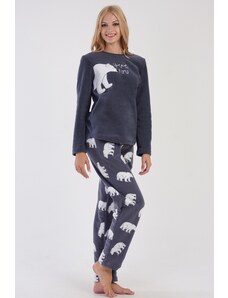Vienetta Secret Pijamale de damă polar Ursus gri cu urs polar