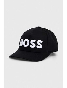 BOSS șapcă culoarea negru, cu imprimeu 50502178