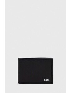 BOSS portofel de piele bărbați, culoarea negru 50512129