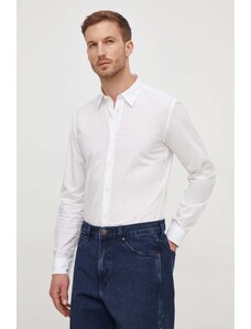 BOSS cămașă din bumbac bărbați, culoarea alb, cu guler clasic, slim 50497037