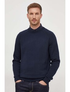 BOSS pulover din amestec de lână bărbați, culoarea bleumarin, light 50506018