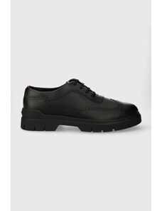 HUGO pantofi de piele Ryan barbati, culoarea negru, 50512769