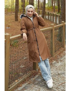 Palton impermeabil InStyle 4601 cu Fleece Inner - bronz