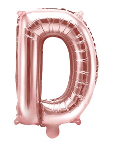 Partydeco Balon Folie Litera D Roz, 35 cm