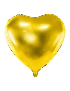 Partydeco Balon Folie Inima, Auriu - 45 cm