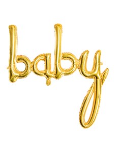 Partydeco Balon Folie Baby, Auriu - 73.5 x 75.5 cm