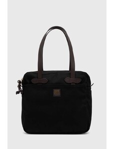 Filson geantă Tote Bag With Zipper culoarea negru, FMBAG0070
