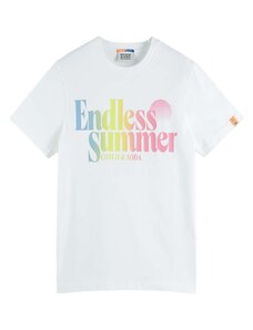 T-Shirt Scotch & Soda Garment Dye Logo Artwork Regular Fit T-shirt 169866 white