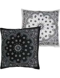 Urban Classics Accessoires Bandana Print Cushion Set Black/White