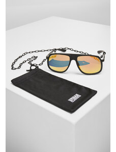 Urban Classics Accessoires 107 ochelari de soare cu lanț Retro blk / galben