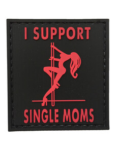 WARAGOD patch I Support Single Moms PVC Patch negru și roșu