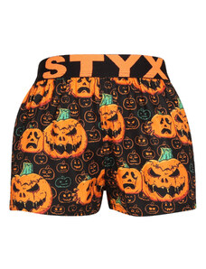 Boxeri largi pentru copii Styx art sport cauciuc Halloween dovleac (BJ1755) 6-8 ani