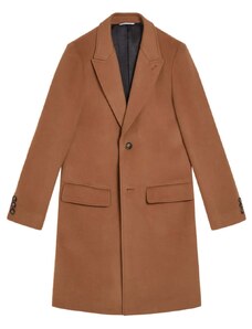 TED BAKER Palton Raydon Pure Wool Single Breasted Overcoat 273507 tan
