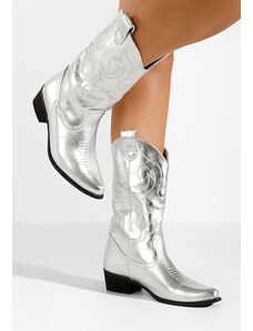Zapatos Cizme cowboy dama Kiara argintii