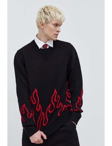 HUGO pulover de lână bărbați, culoarea negru 50504406