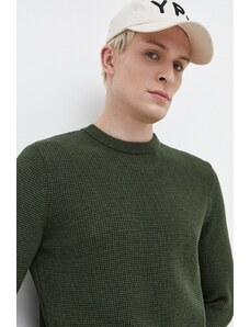 Superdry pulover de bumbac culoarea verde