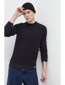Superdry pulover de bumbac culoarea negru