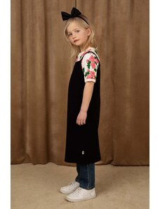 Mini Rodini rochie din bumbac pentru copii culoarea negru, mini, drept